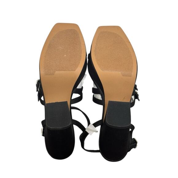 NIB! Lisa Vicky Babe Black Satin YTK 90s Platform Chunky Heel - Size 7 - Picture 8 of 9
